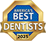 Americas Best Dentists 2024 award winner badge